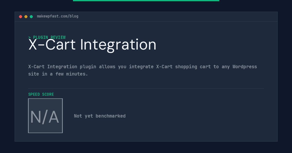 X-Cart Integration - MakeWPFast