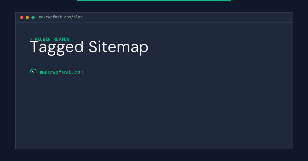 Tagged Sitemap - MakeWPFast
