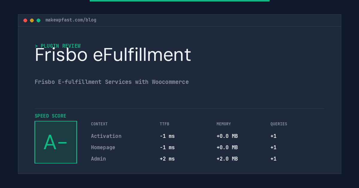 Frisbo eFulfillment - MakeWPFast
