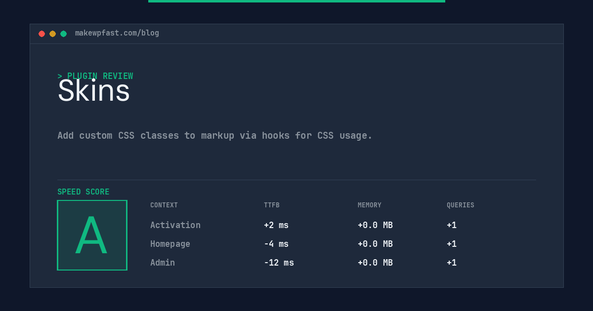 Skins - MakeWPFast