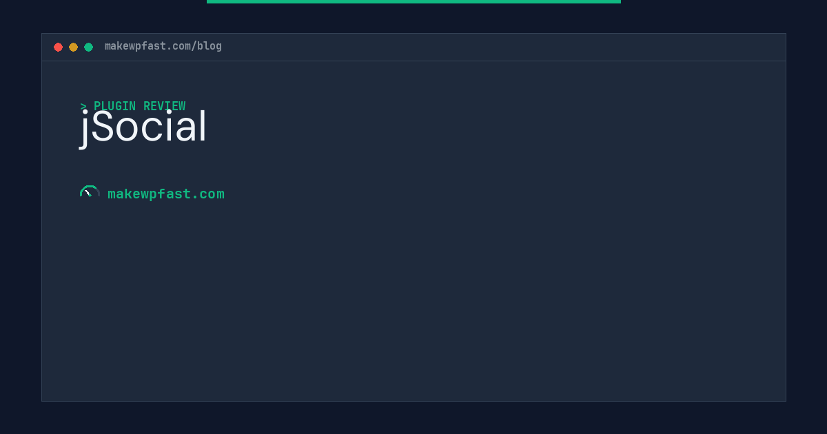 jSocial - MakeWPFast