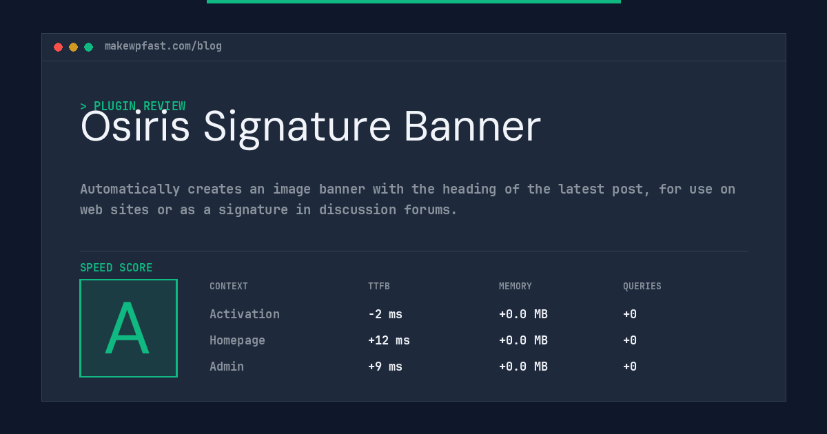 Osiris Signature Banner - MakeWPFast