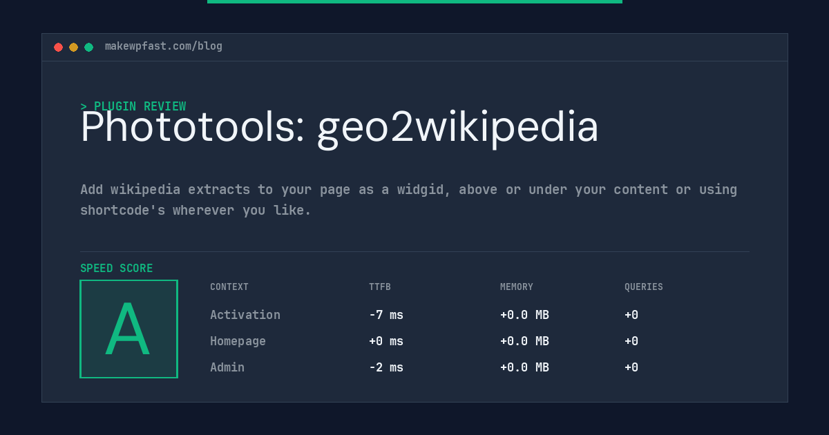 Phototools: geo2wikipedia - MakeWPFast