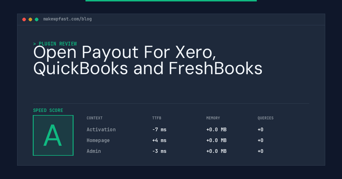 Open Payout For Xero, QuickBooks and FreshBooks - MakeWPFast