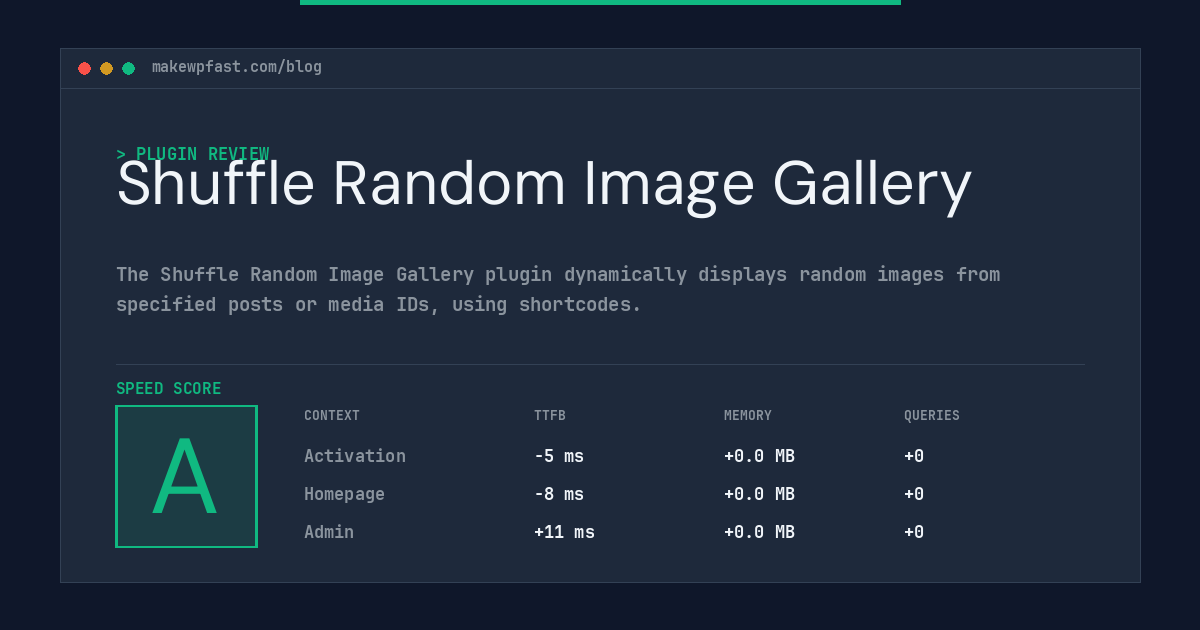 Shuffle Random Image Gallery - MakeWPFast