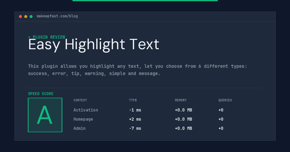 Easy Highlight Text - MakeWPFast