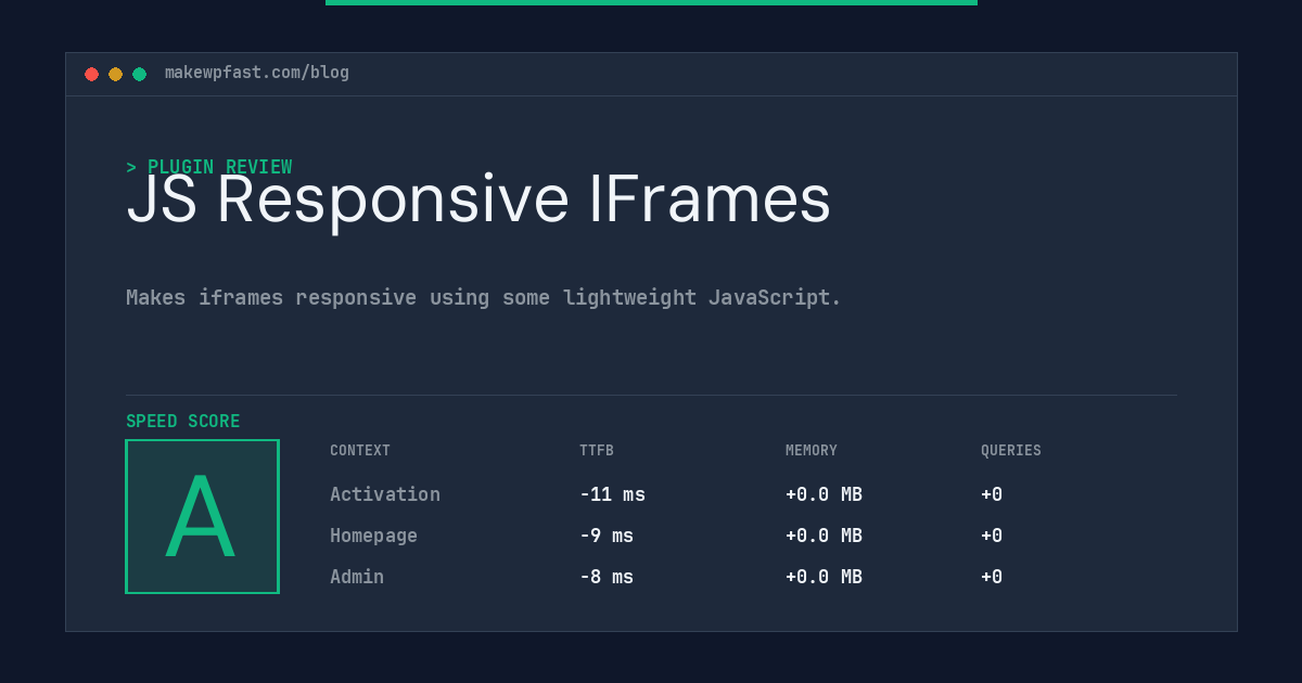 JS Responsive IFrames - MakeWPFast