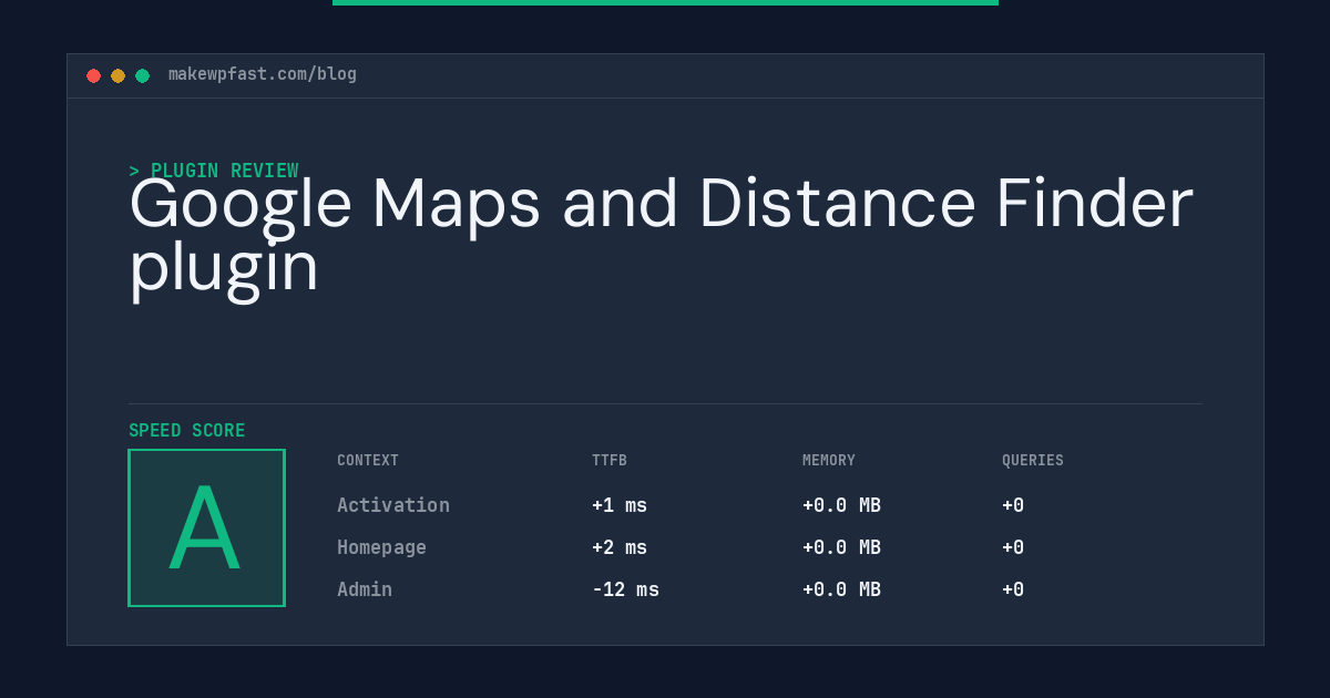Google Maps and Distance Finder plugin - MakeWPFast