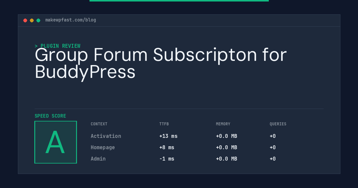 Group Forum Subscripton for BuddyPress - MakeWPFast