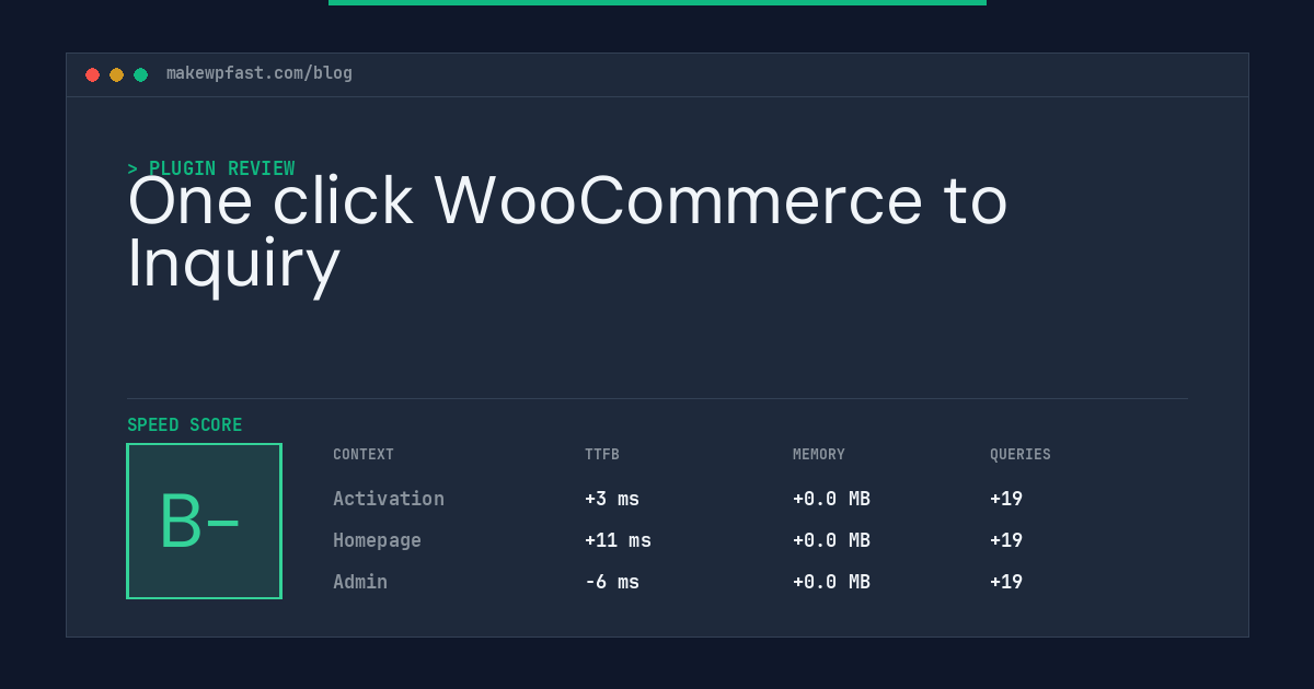 One click WooCommerce to Inquiry - MakeWPFast
