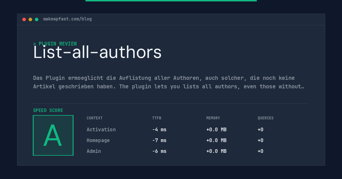 List-all-authors - MakeWPFast