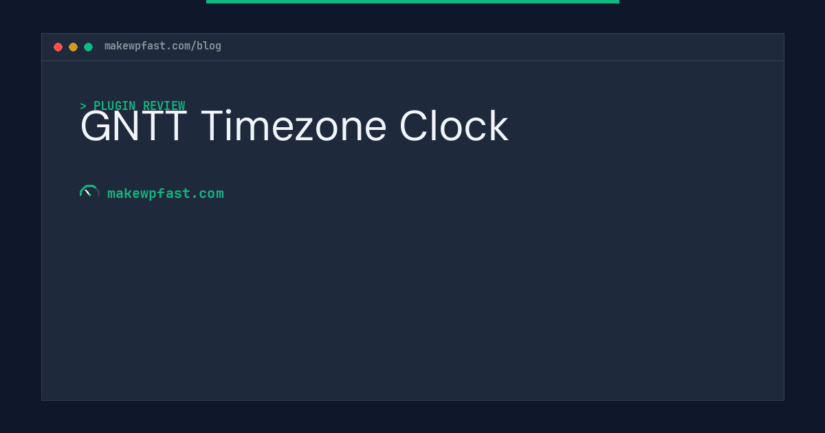 GNTT Timezone Clock - MakeWPFast