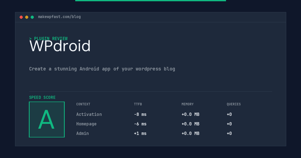 WPdroid - MakeWPFast