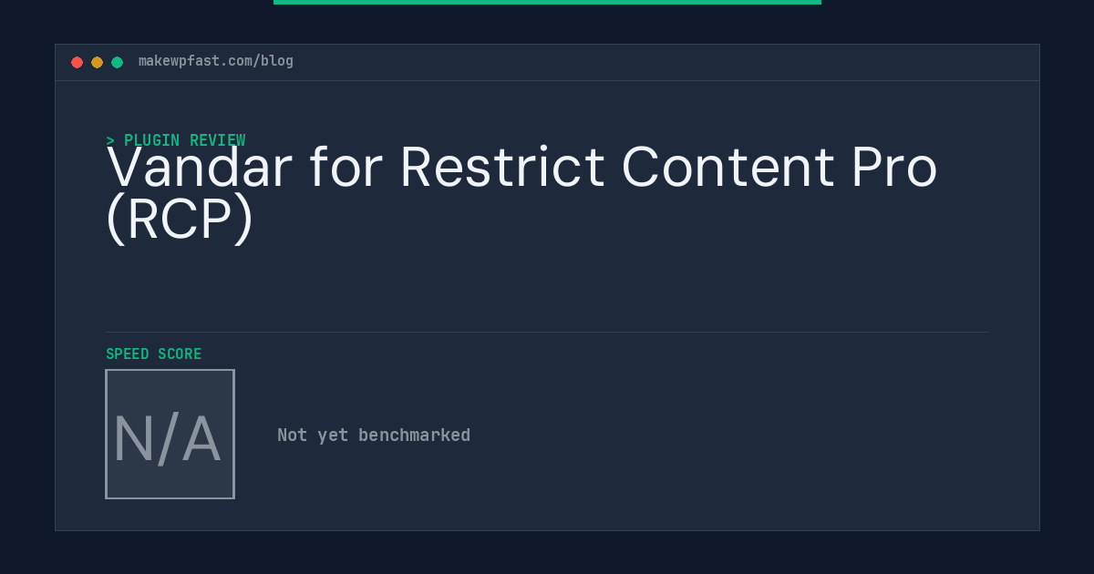 Vandar for Restrict Content Pro (RCP) - MakeWPFast