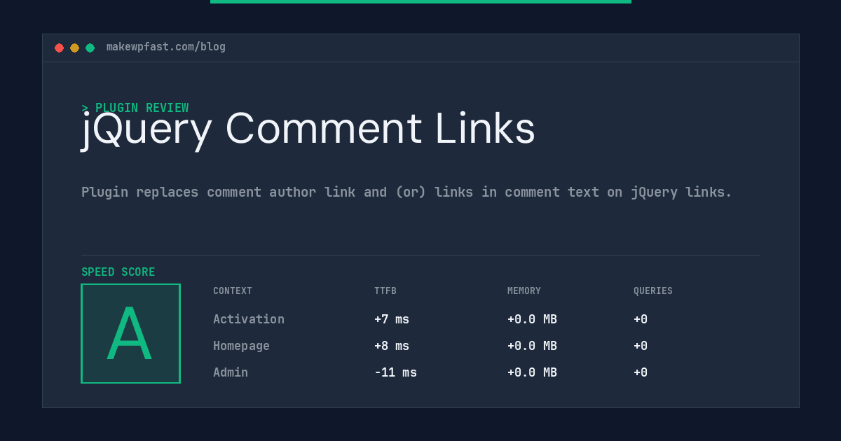 jQuery Comment Links - MakeWPFast