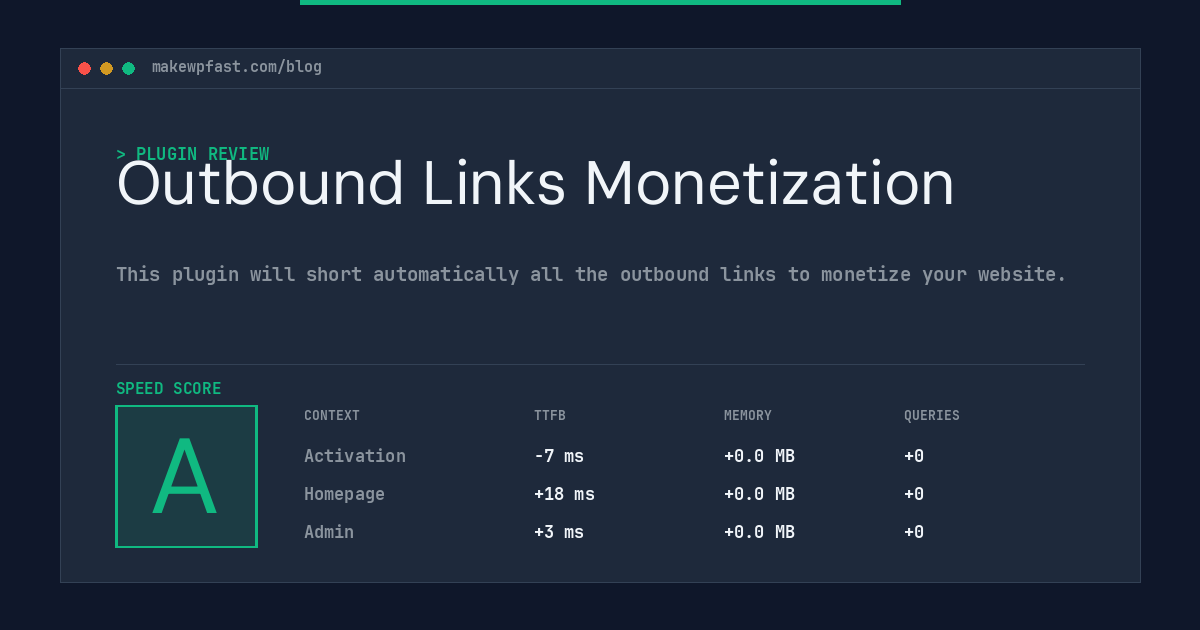 Outbound Links Monetization - MakeWPFast