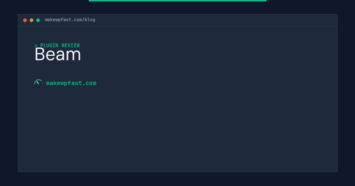 Beam - MakeWPFast