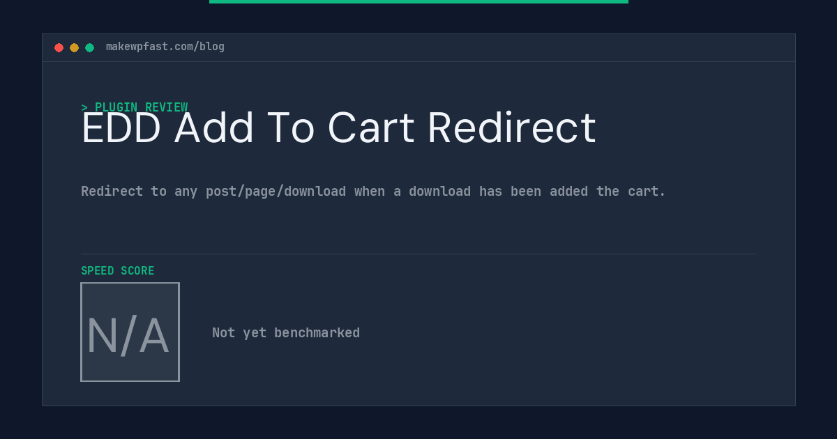 EDD Add To Cart Redirect - MakeWPFast