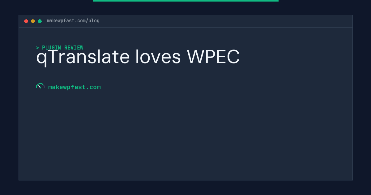 qTranslate loves WPEC - MakeWPFast
