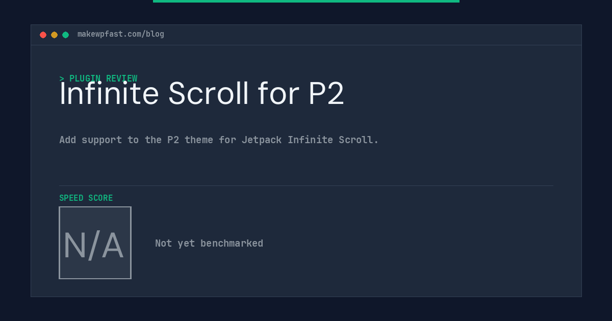 Infinite Scroll for P2 - MakeWPFast