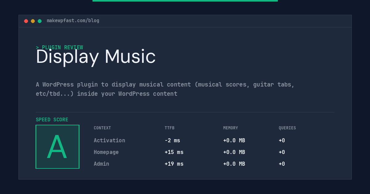 Display Music - MakeWPFast