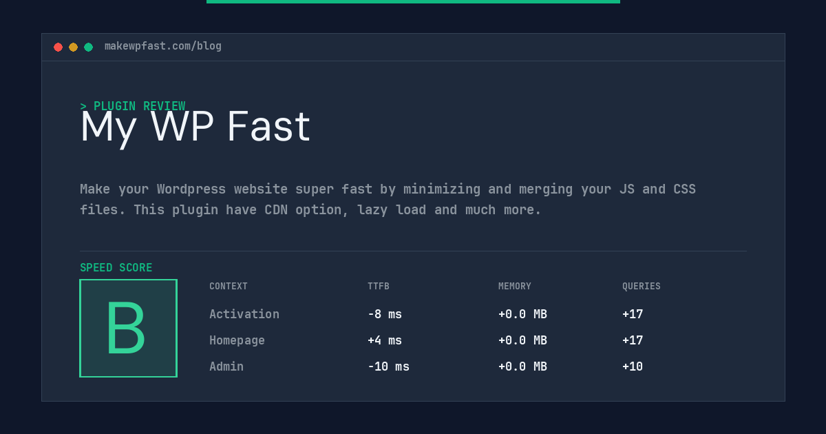 My WP Fast - MakeWPFast