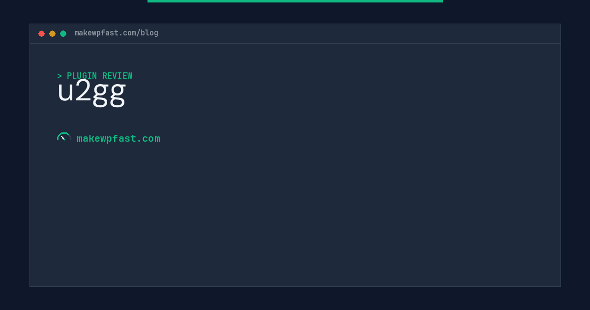u2gg - MakeWPFast