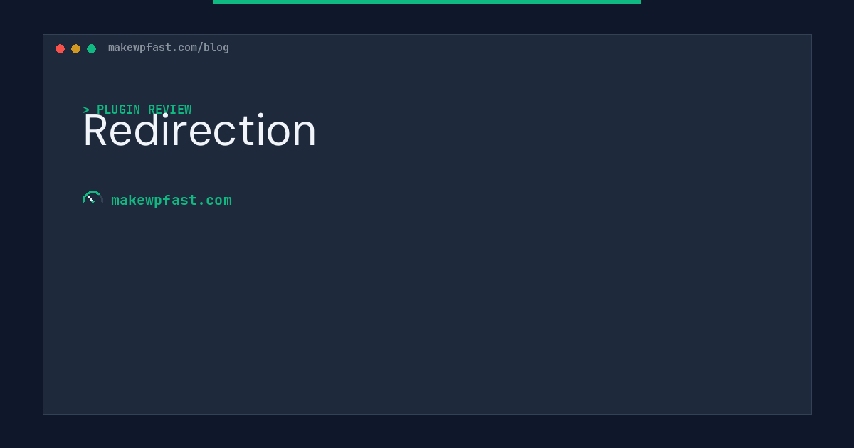 Redirection - MakeWPFast