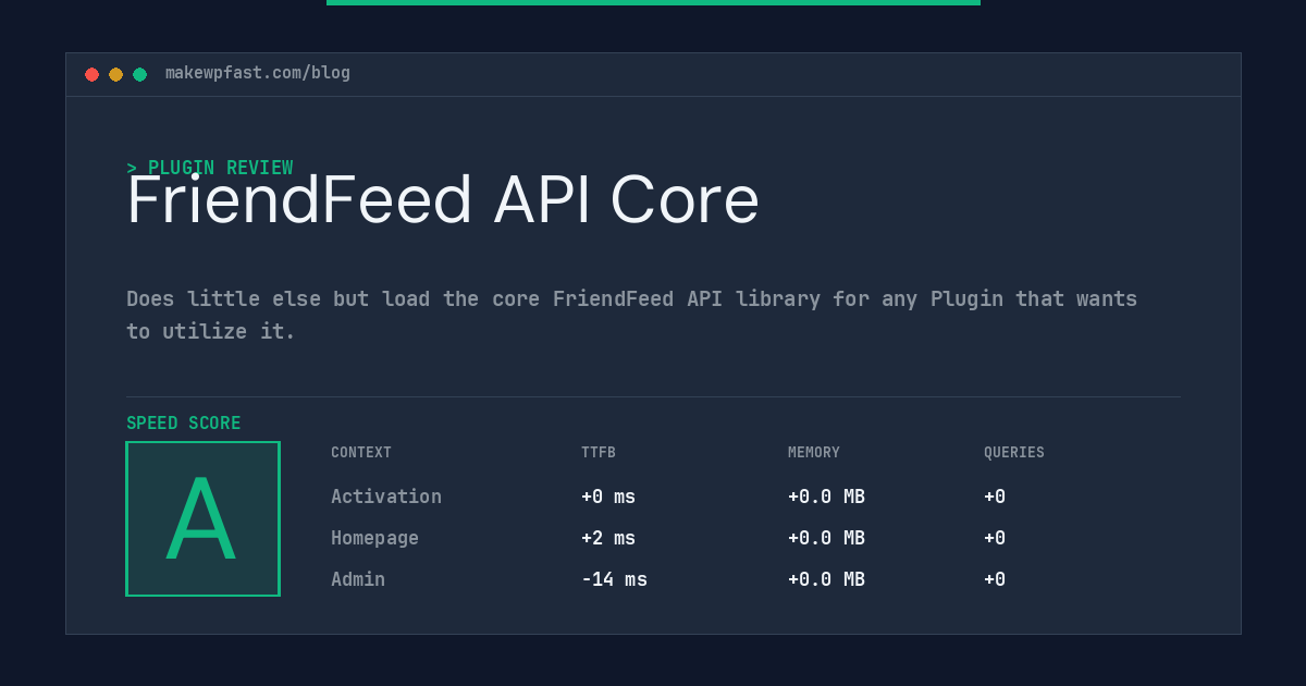 FriendFeed API Core - MakeWPFast