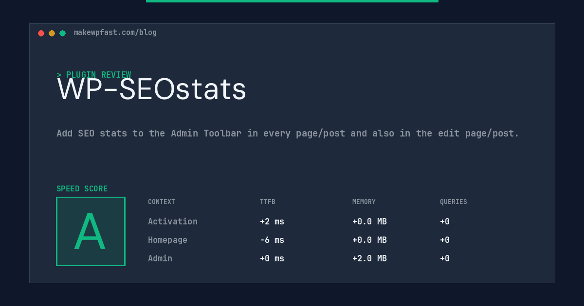 WP-SEOstats - MakeWPFast
