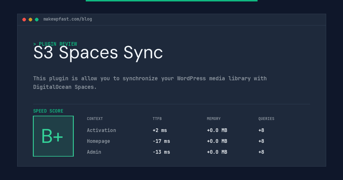 S3 Spaces Sync - MakeWPFast