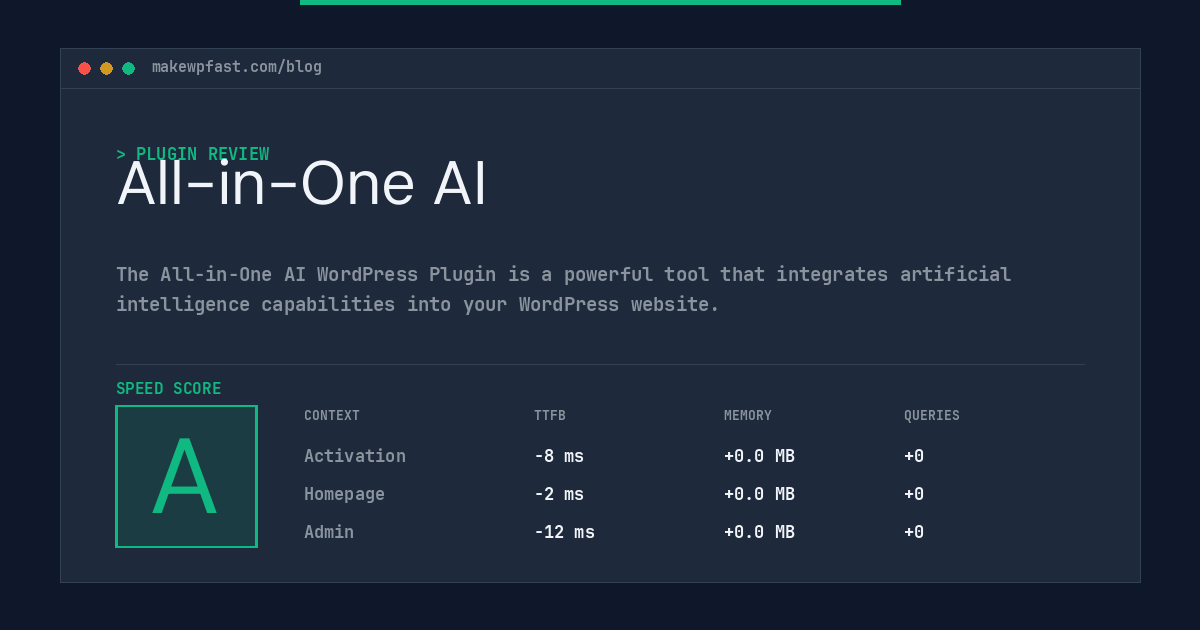 All-in-One AI - MakeWPFast