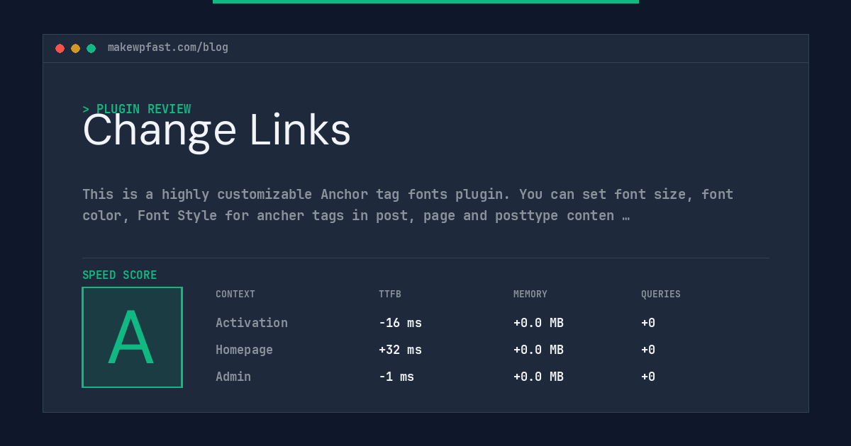 Change Links - MakeWPFast