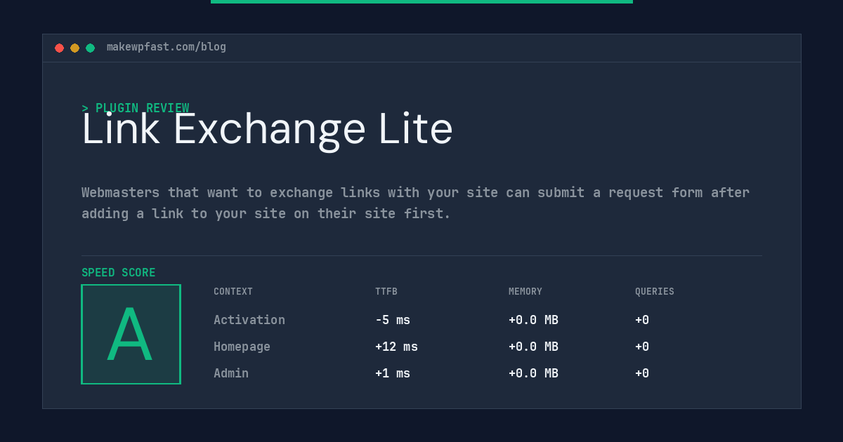 Link Exchange Lite - MakeWPFast