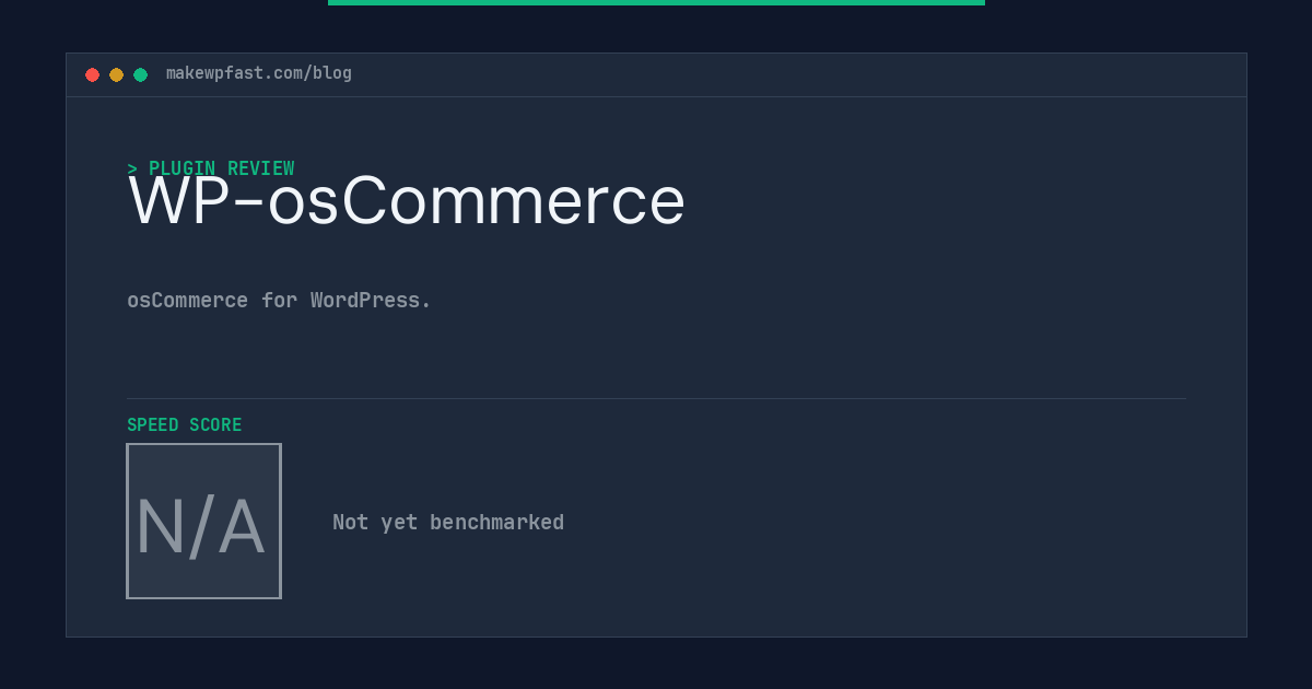 WP-osCommerce - MakeWPFast