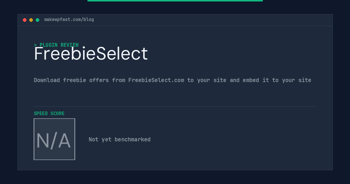 FreebieSelect - MakeWPFast