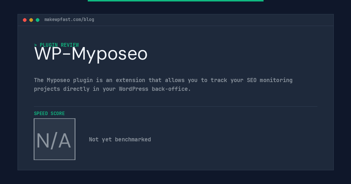 WP-Myposeo - MakeWPFast
