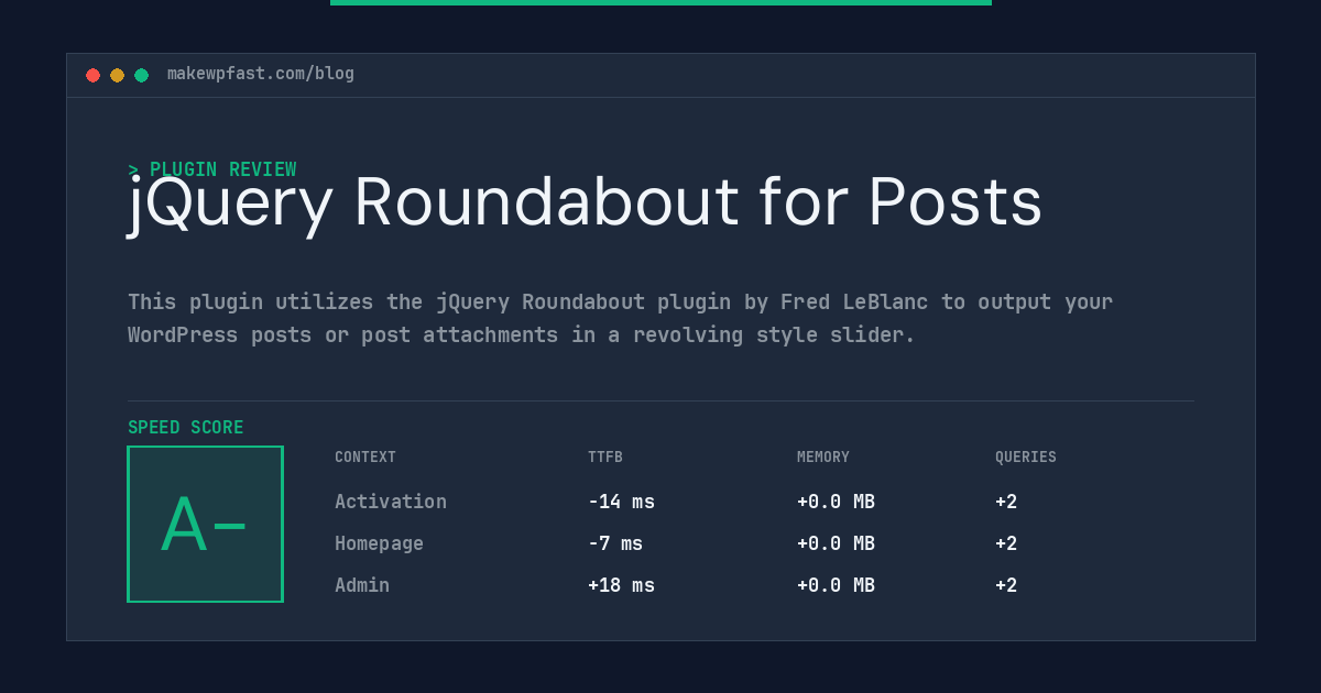 jQuery Roundabout for Posts - MakeWPFast
