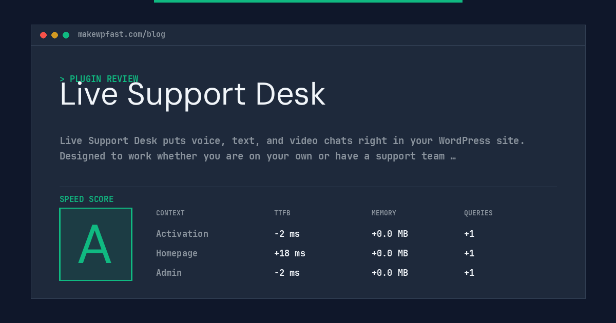 Live Support Desk - MakeWPFast
