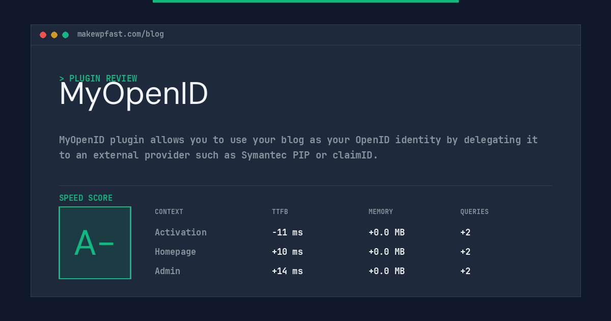 MyOpenID - MakeWPFast