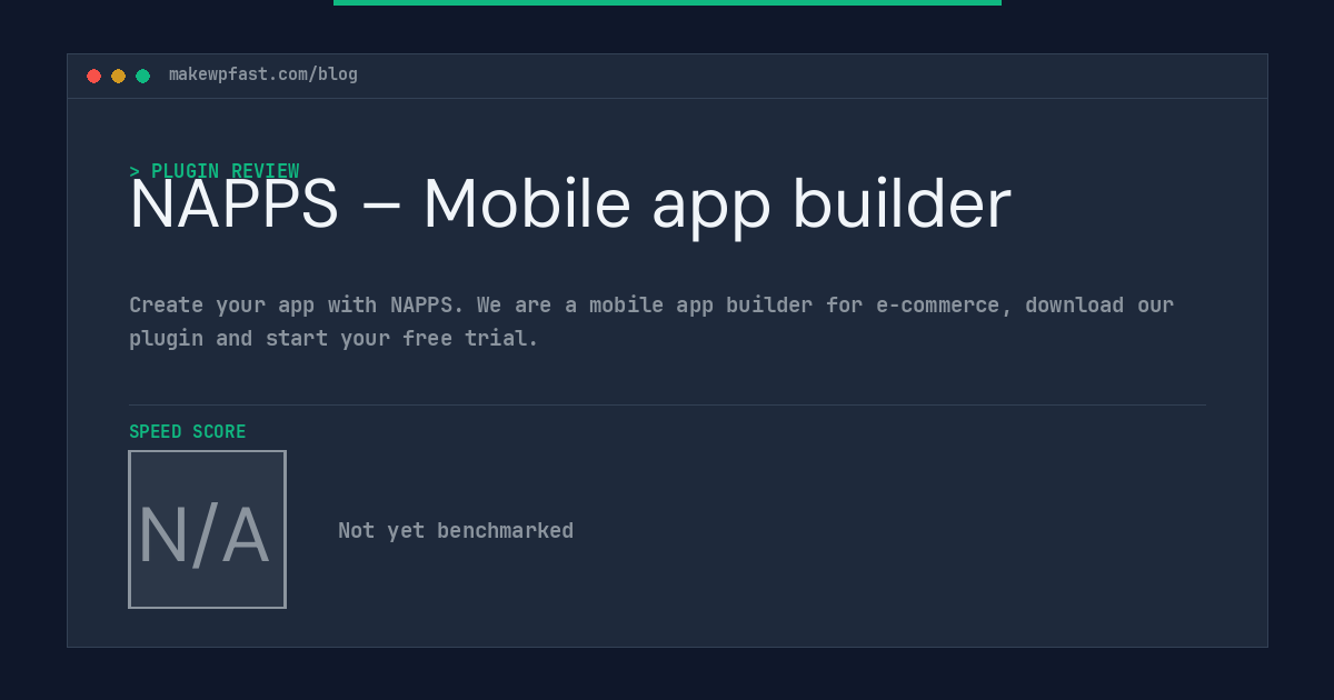 NAPPS – Mobile app builder - MakeWPFast
