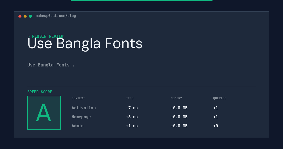 Use Bangla Fonts - MakeWPFast