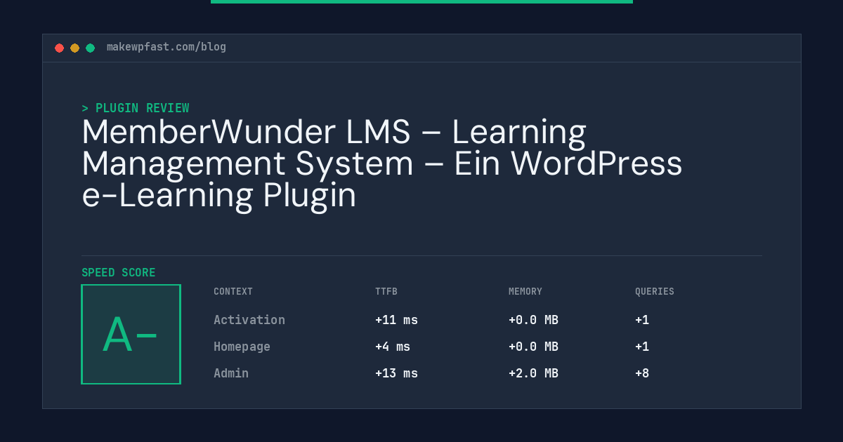MemberWunder LMS – Learning Management System – Ein WordPress e-Learning Plugin - MakeWPFast
