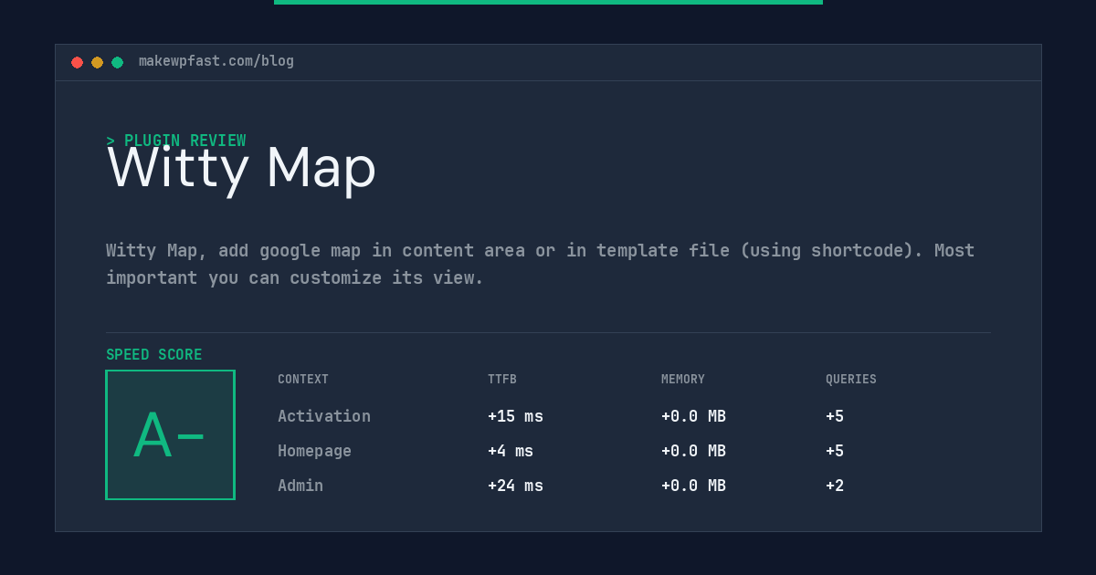 Witty Map - MakeWPFast