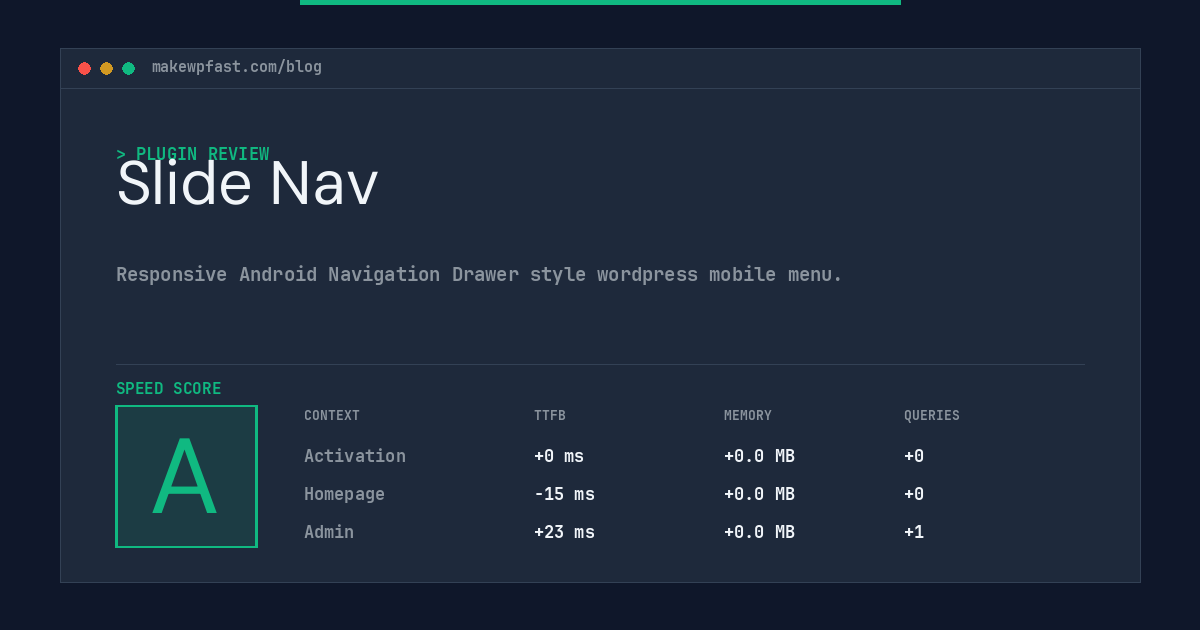 Slide Nav - MakeWPFast