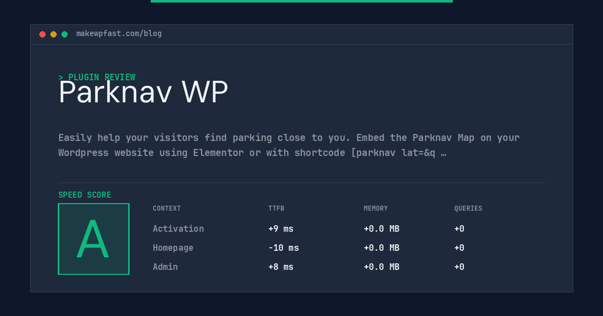 Parknav WP - MakeWPFast