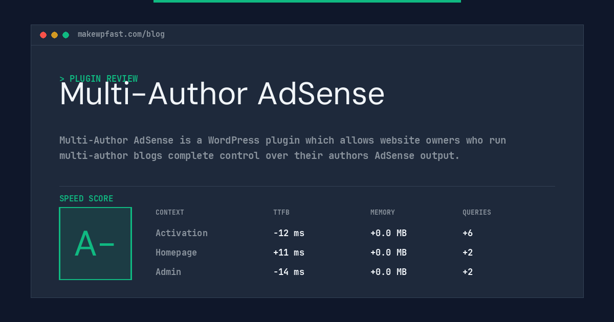 Multi-Author AdSense - MakeWPFast