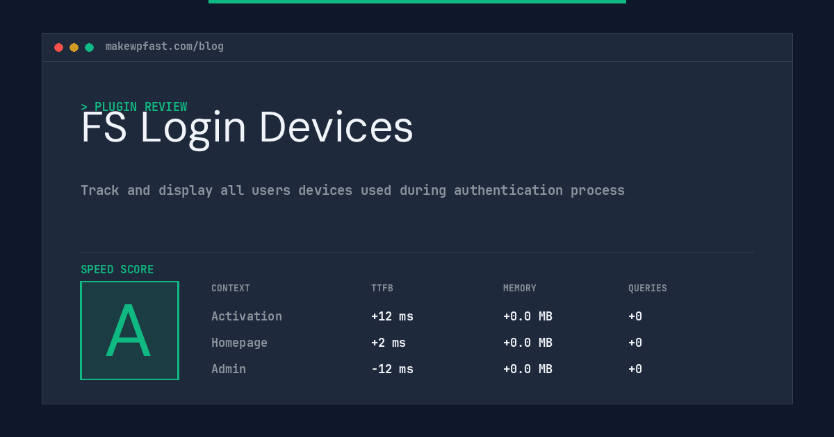 FS Login Devices - MakeWPFast
