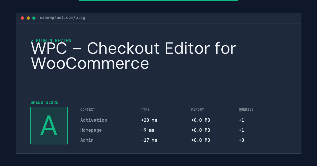 WPC – Checkout Editor for WooCommerce - MakeWPFast