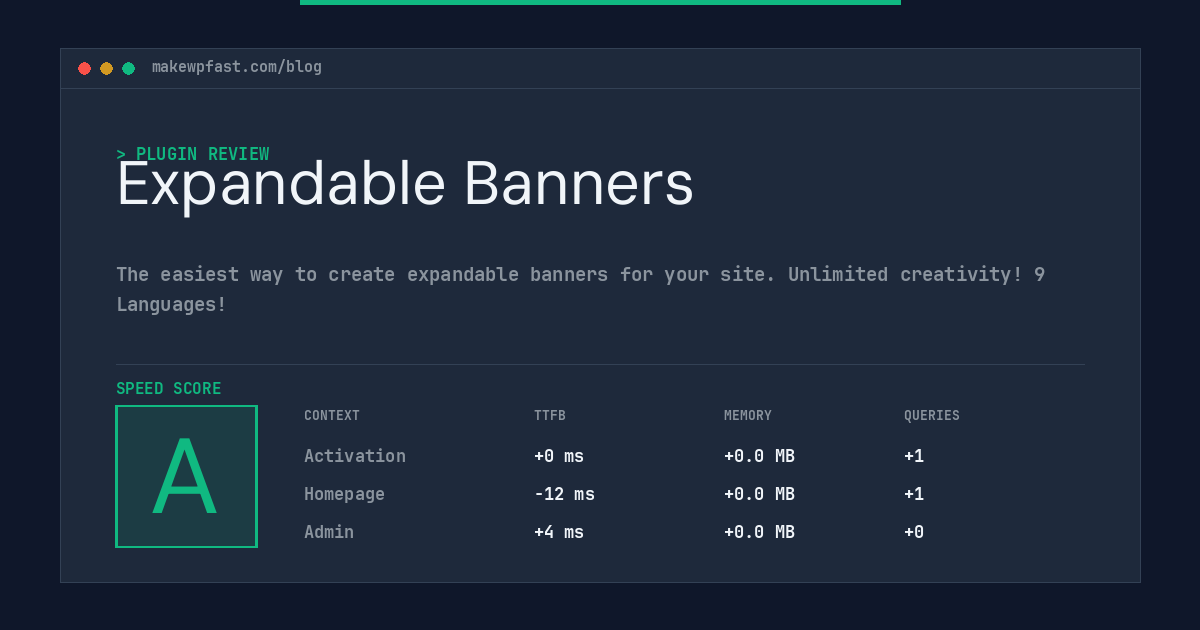 Expandable Banners - MakeWPFast